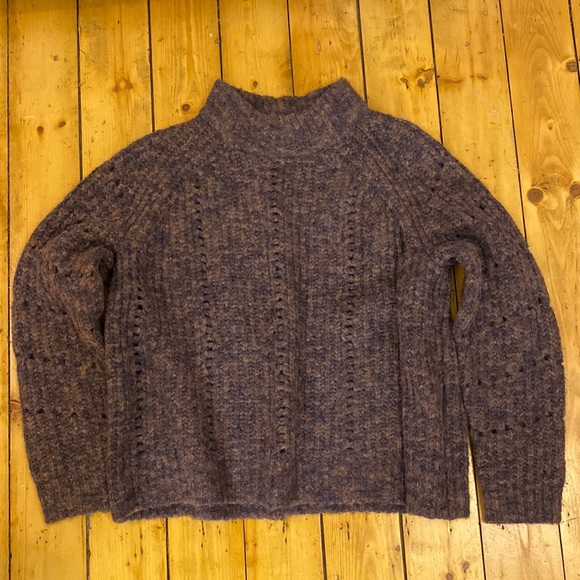 Madewell Purple Turtleneck Sweater - Picture 4 of 9